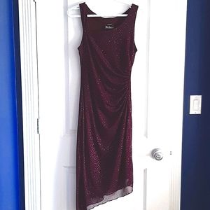 Assymetrical Chiffon Overlay Dress